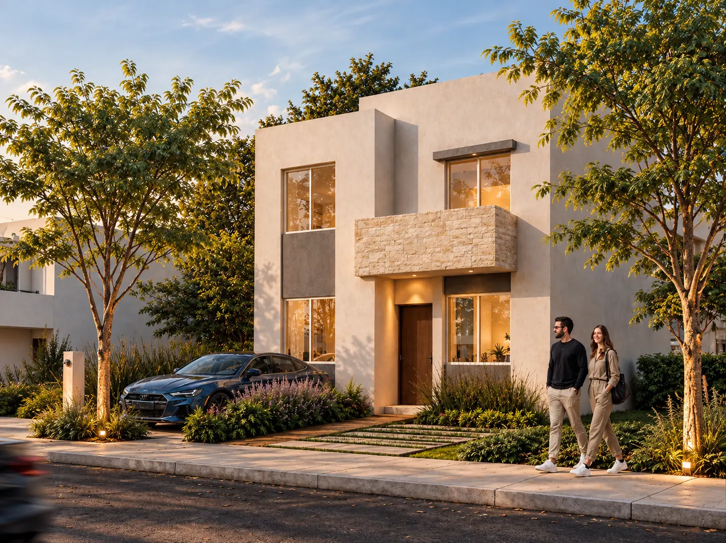 Fachada del modelo Jade de Amara Residencial